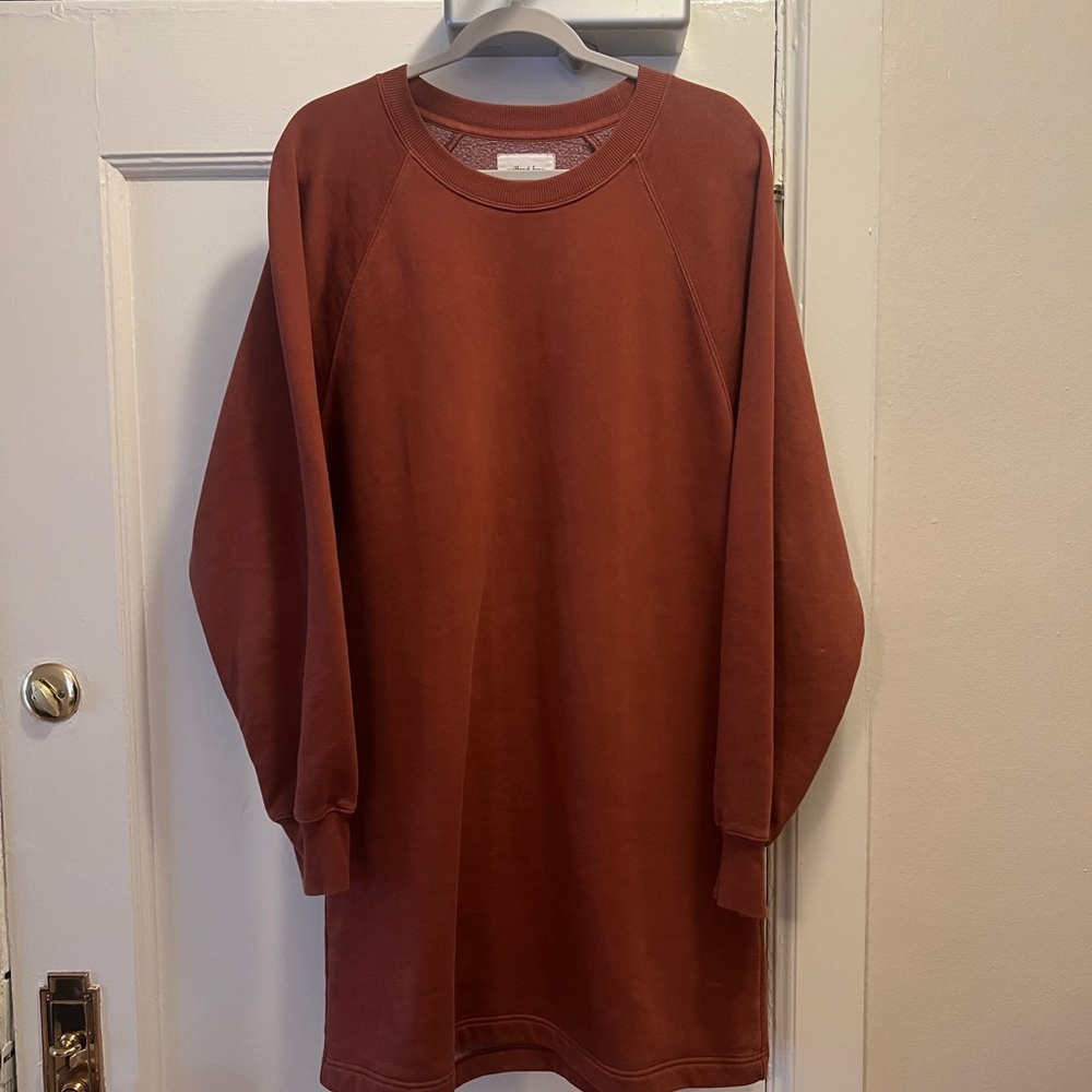 Wilfred Free Mini Sweatshirt Dress - Burnt Orange / Rust - Large